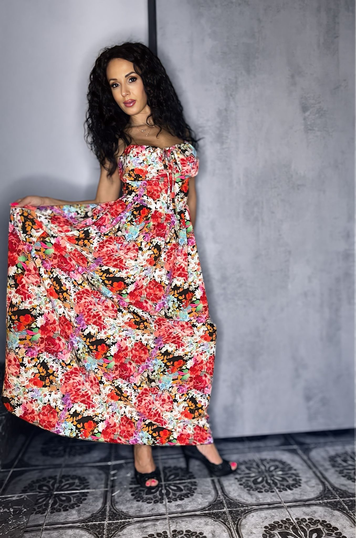 Vestito Lungo - Flowers