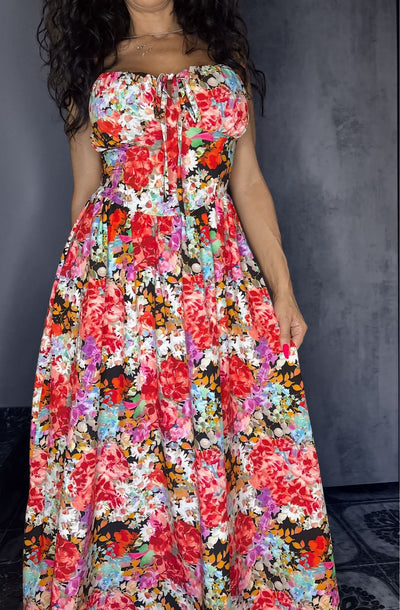 Vestito Lungo - Flowers