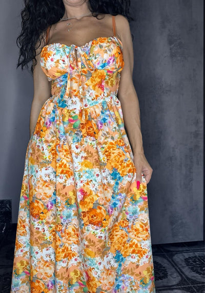 Vestito Lungo - Flowers