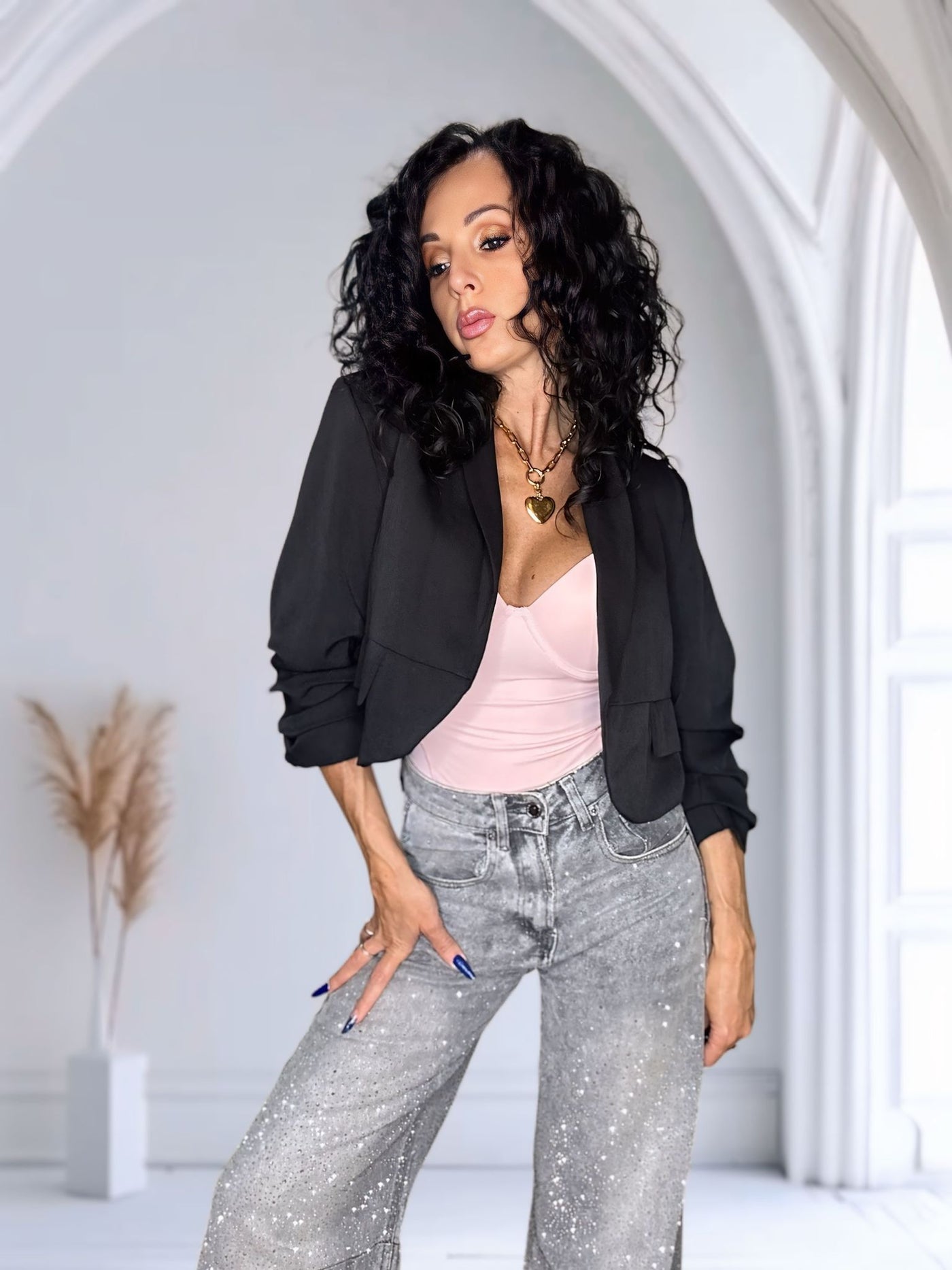 Giacca Crop - Perla